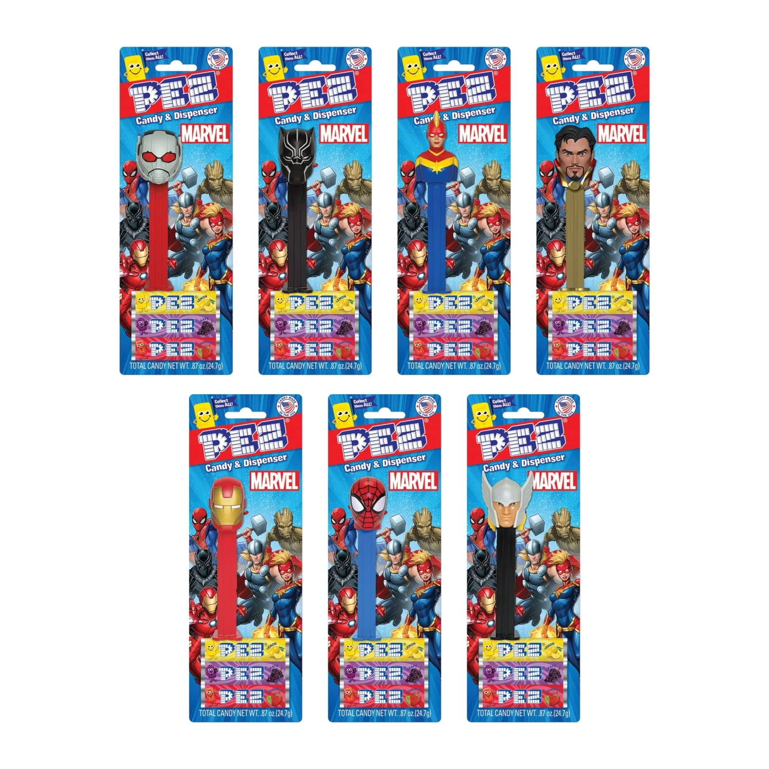 Marvel Character PEZ Dispenser 3 Marvel Character PEZ Dispenser