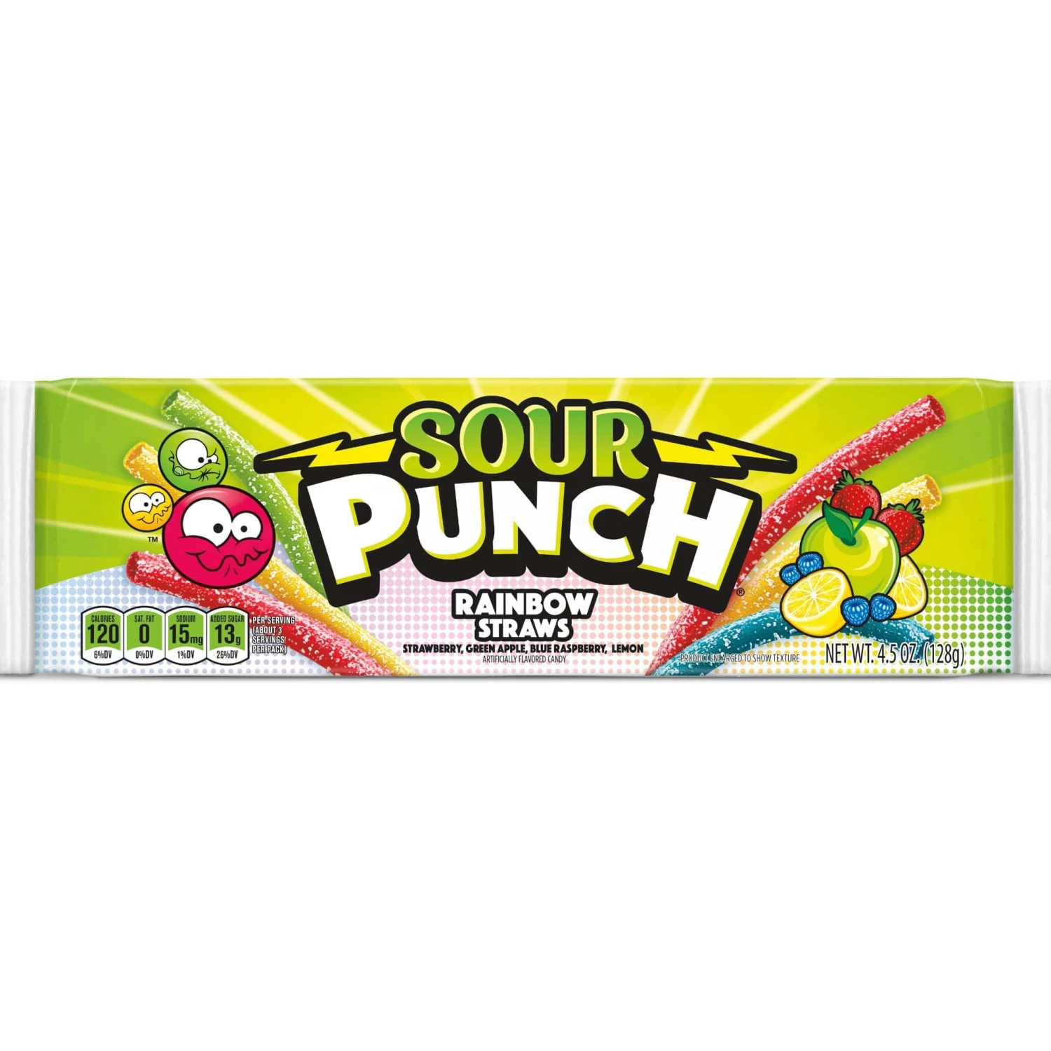 Sour Punch Rainbow Straws 4.5 Oz 3 Sour Punch Rainbow Straws 4.5 Oz